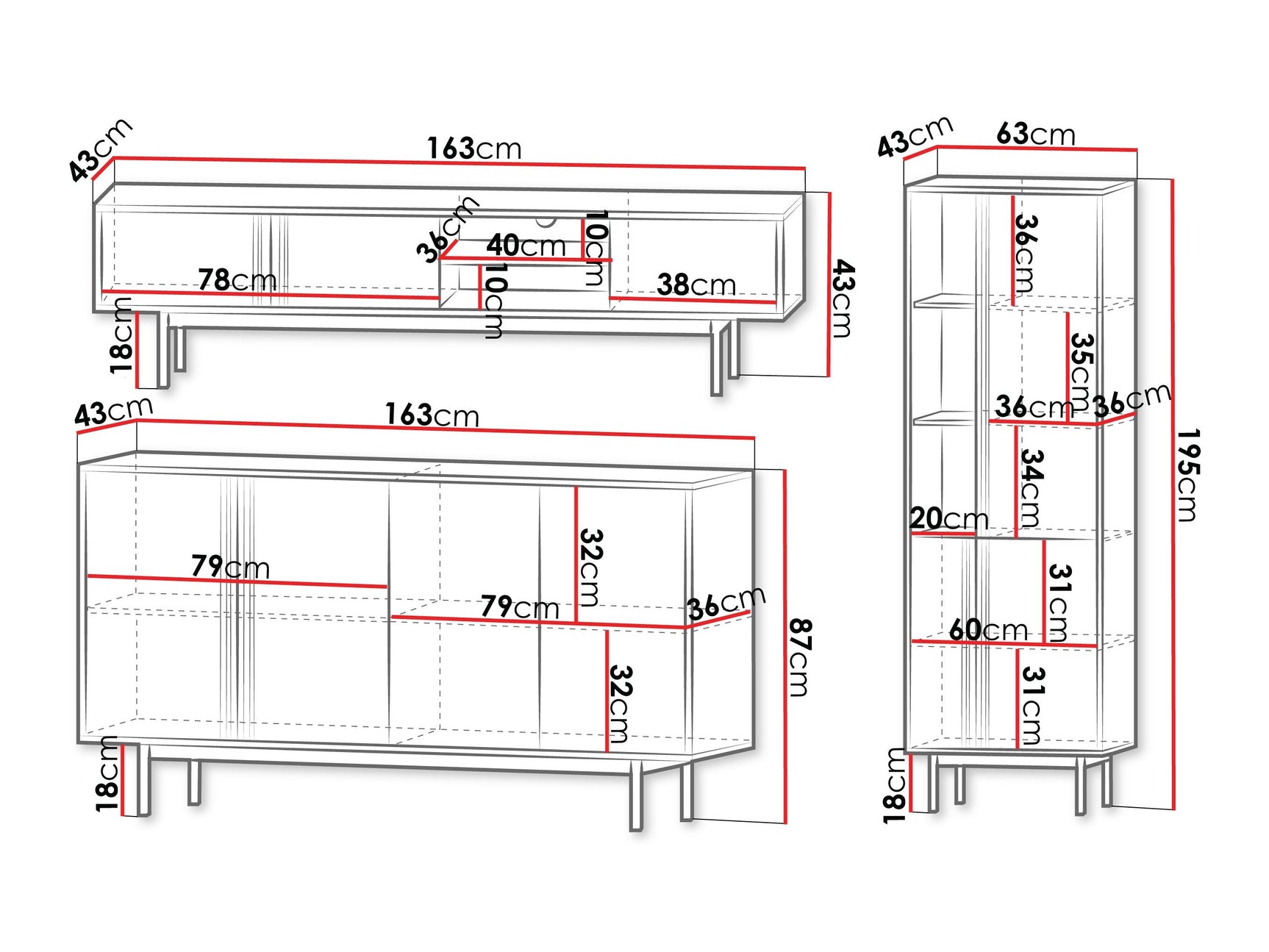 Stuemøbler-sæt Levali 115