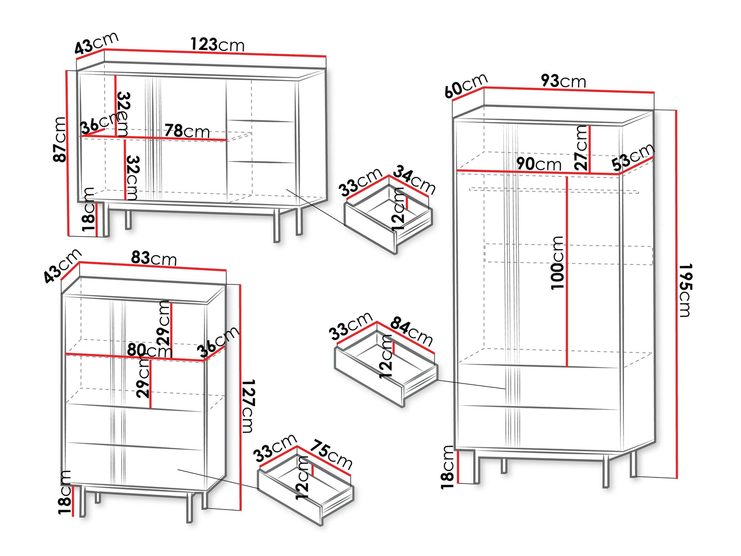 Stuemøbler-sæt Levali 116