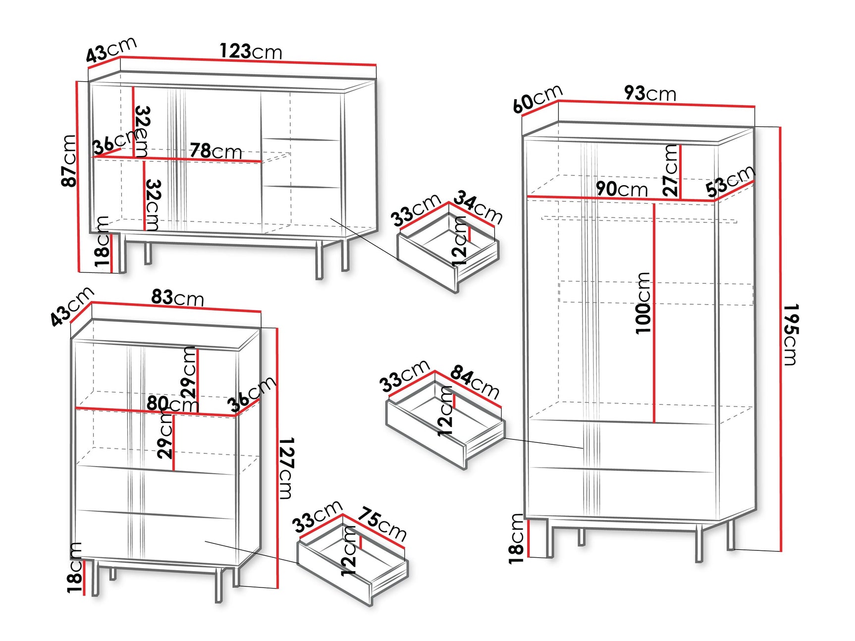 Stuemøbler-sæt Levali 116