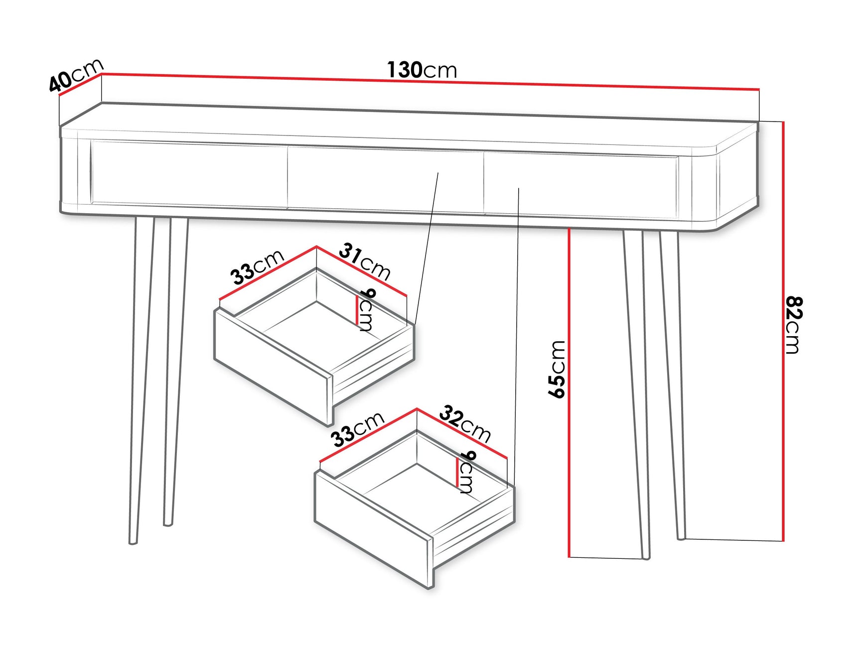 Skrivebord Lufela 114