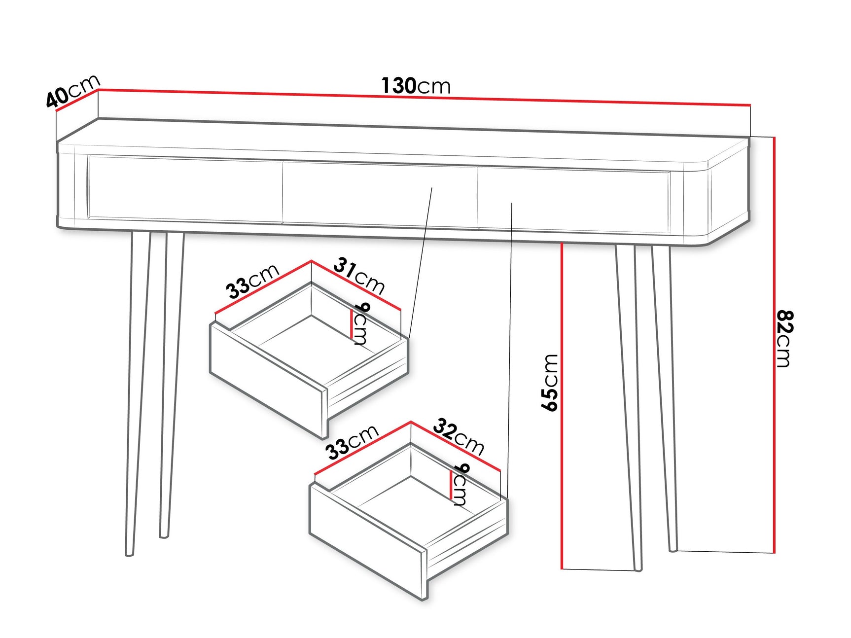 Skrivebord Lufela 114
