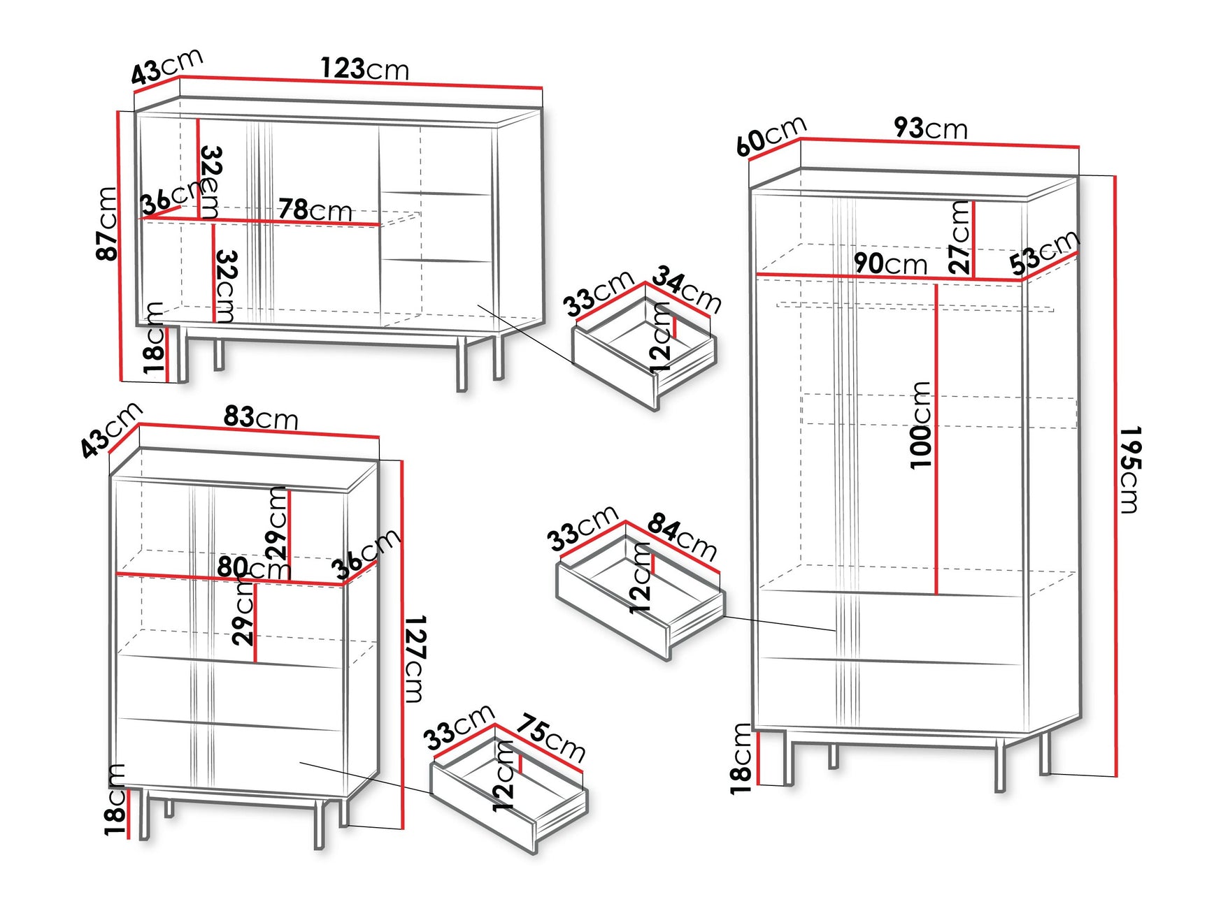 Stuemøbler-sæt Levali 116