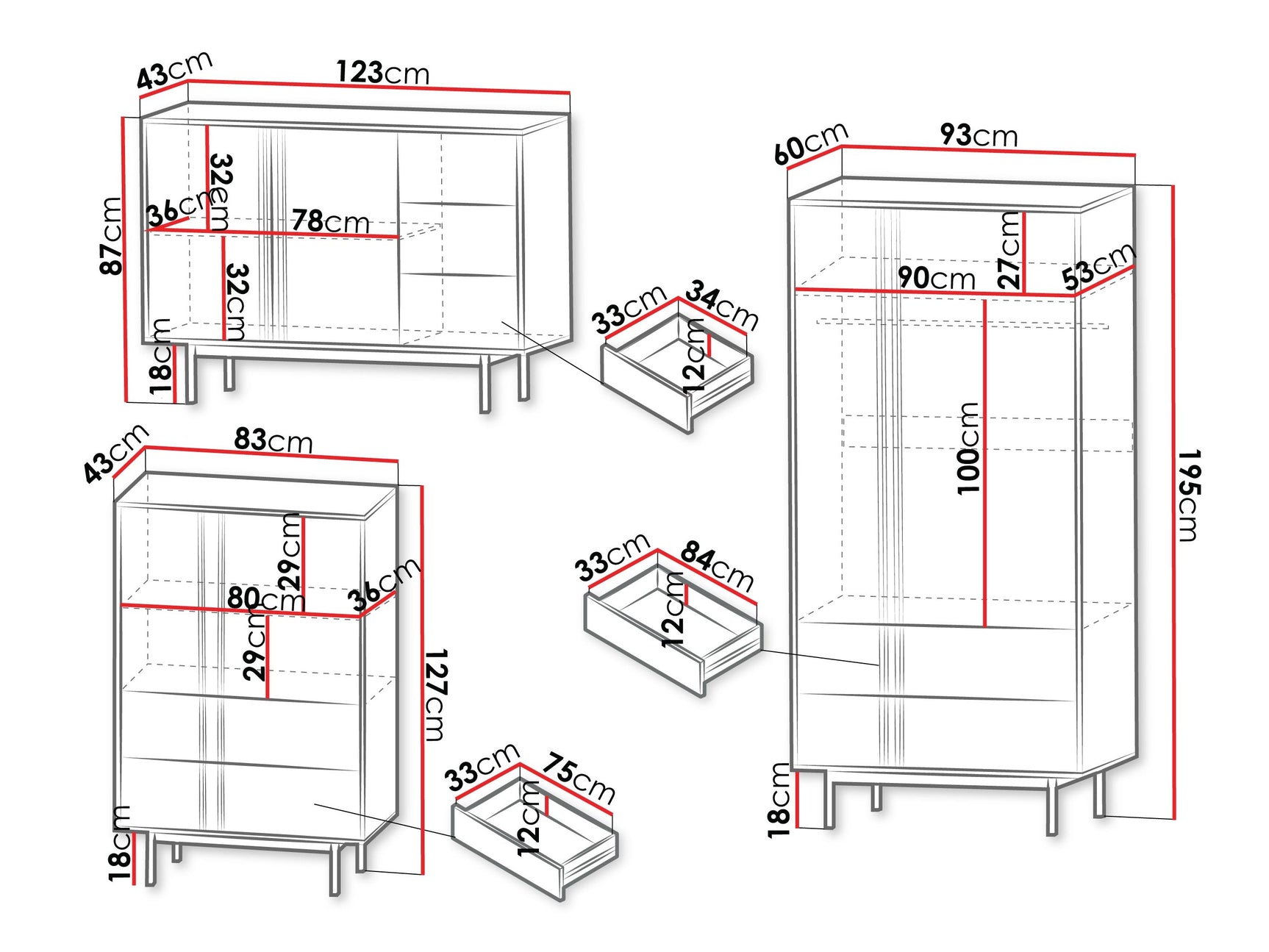 Stuemøbler-sæt Levali 116