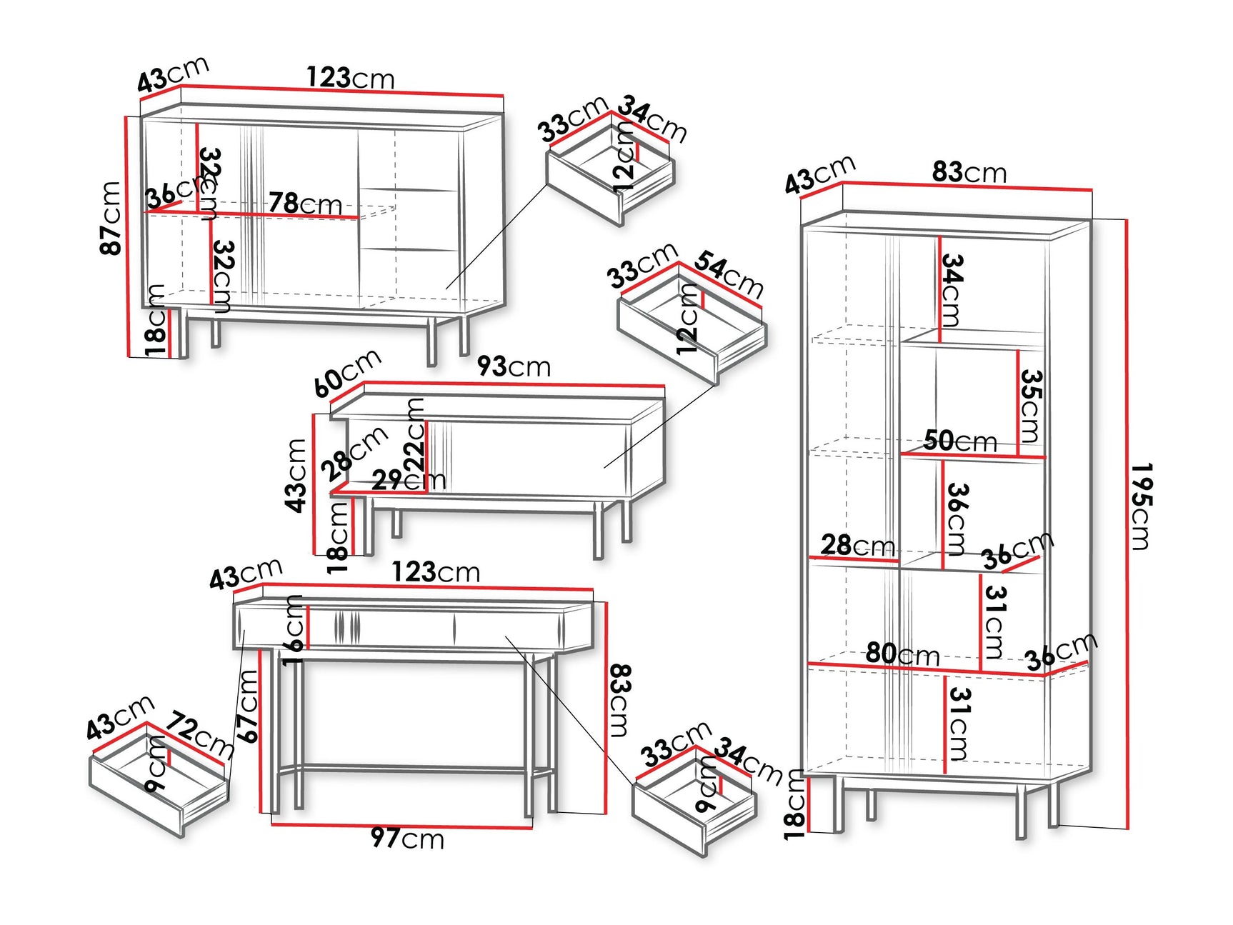 Stuemøbler-sæt Levali 117