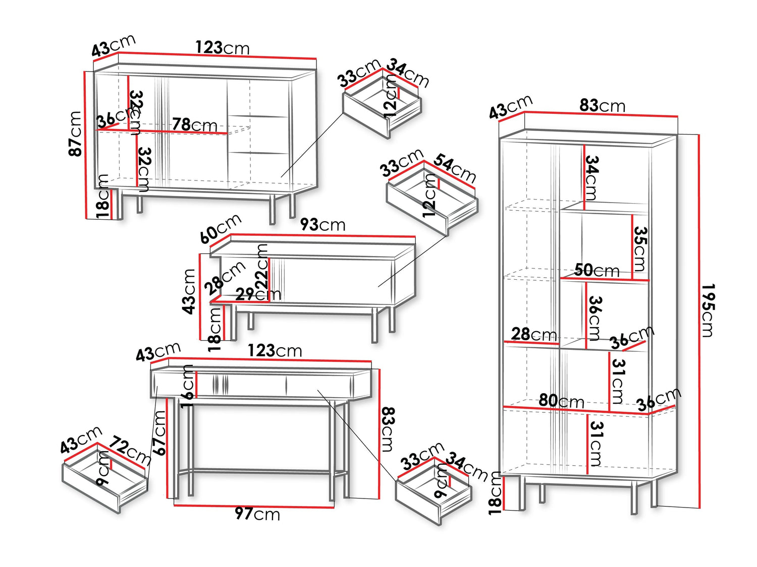 Stuemøbler-sæt Levali 117
