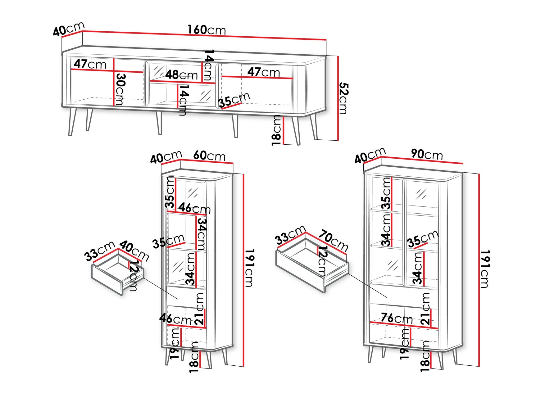 Stuemøbler-sæt Lufela 121
