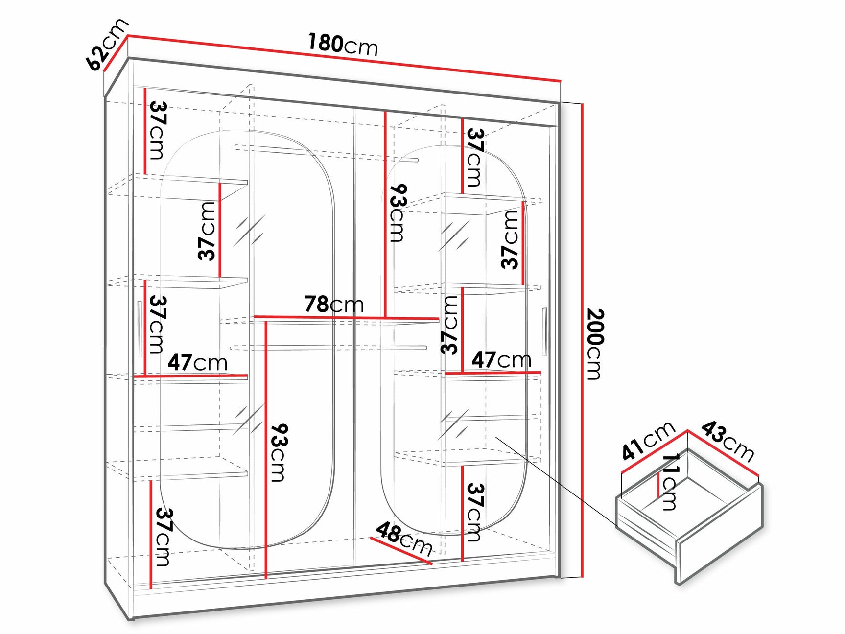Garderobeskab Hartford 520
