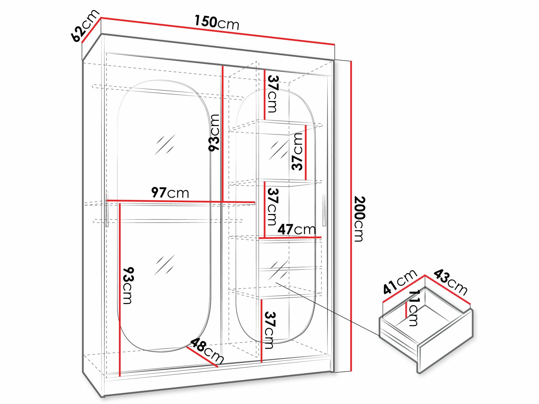 Garderobeskab Hartford 519 4066880