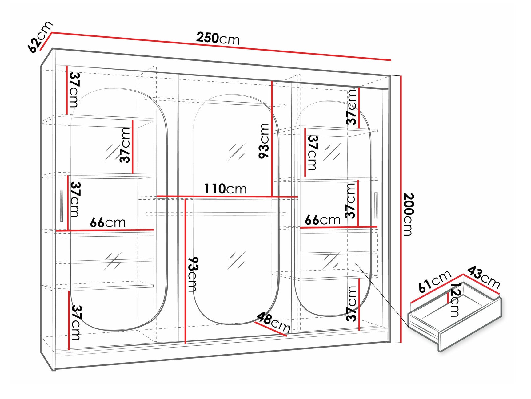 Garderobeskab Hartford 522