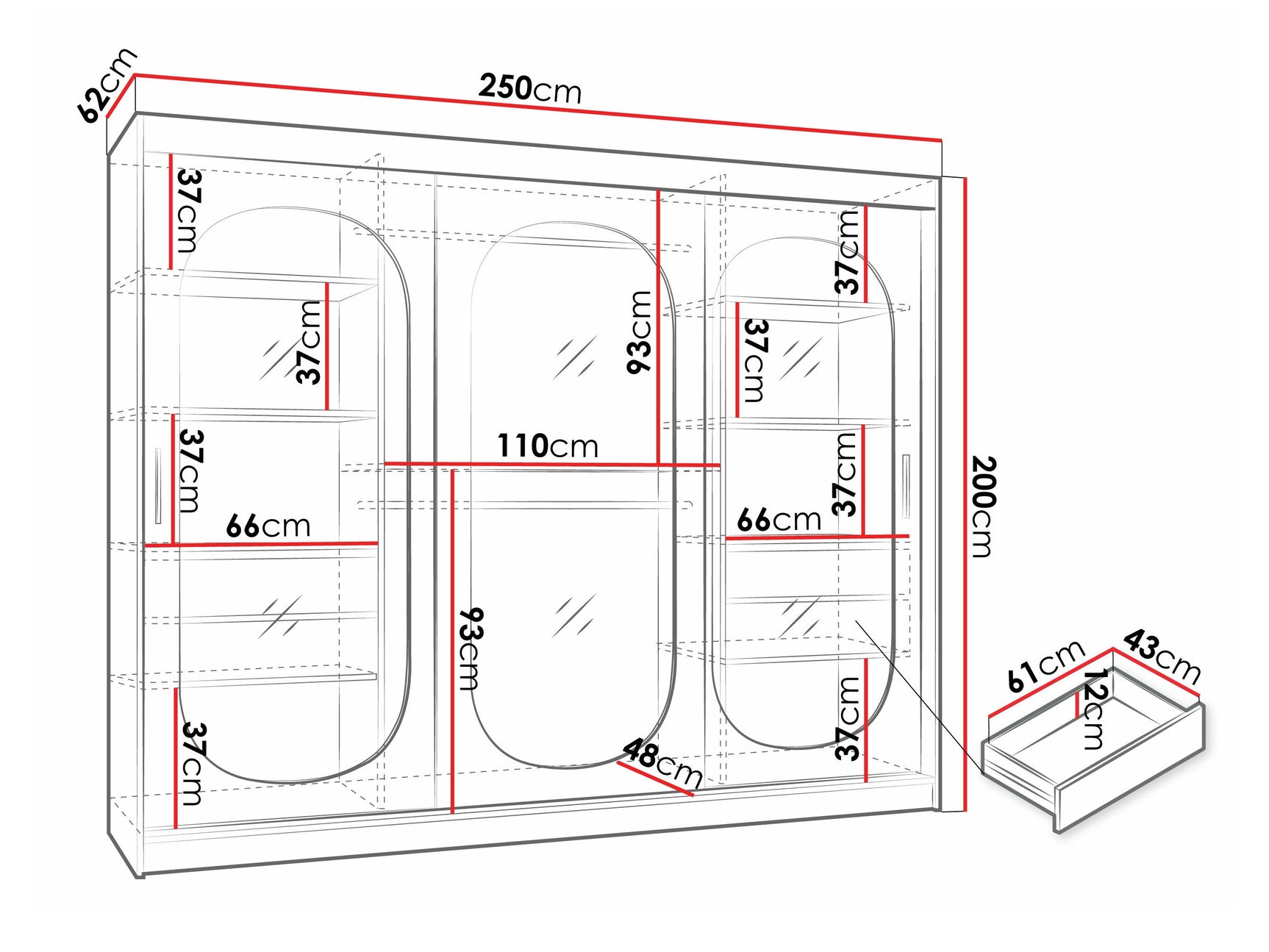 Garderobeskab Hartford 522