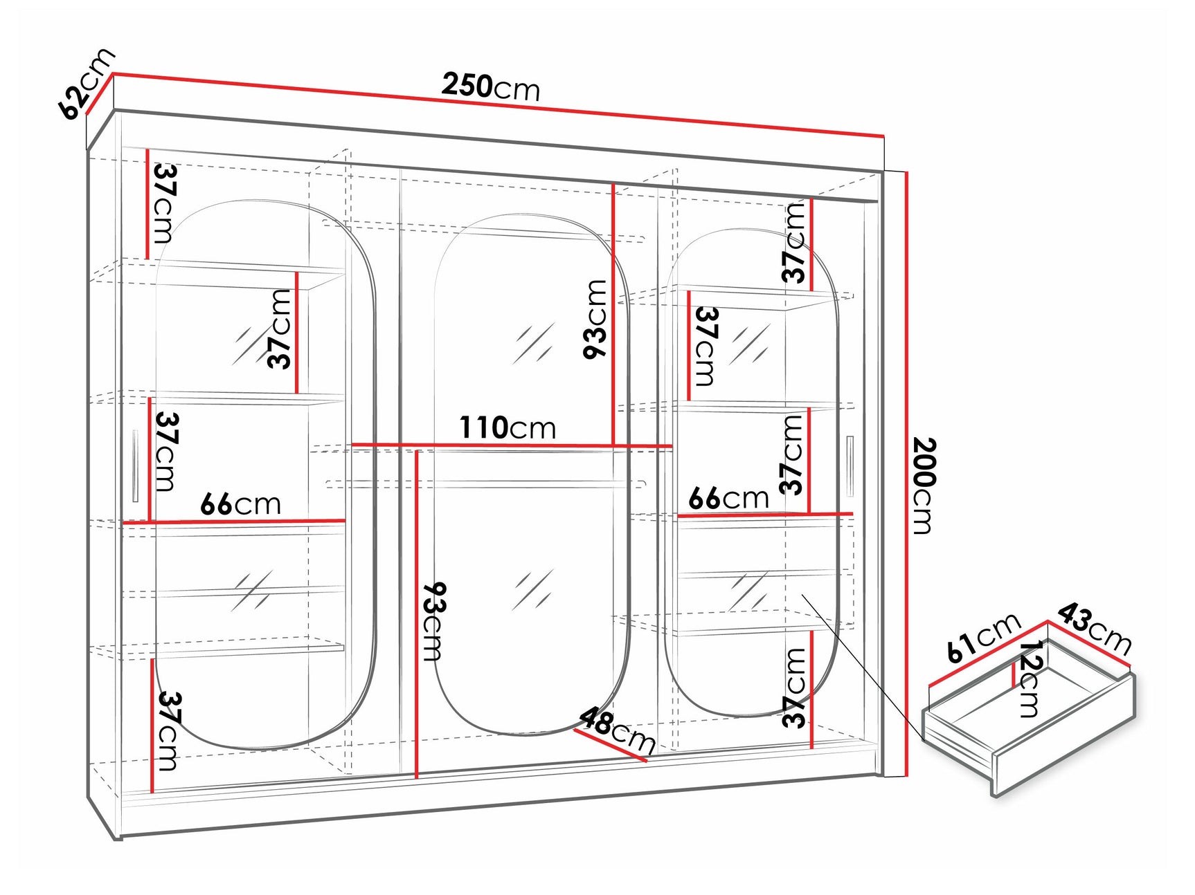 Garderobeskab Hartford 522