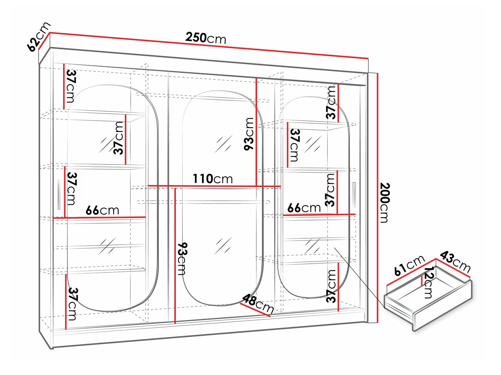 Garderobeskab Hartford 522