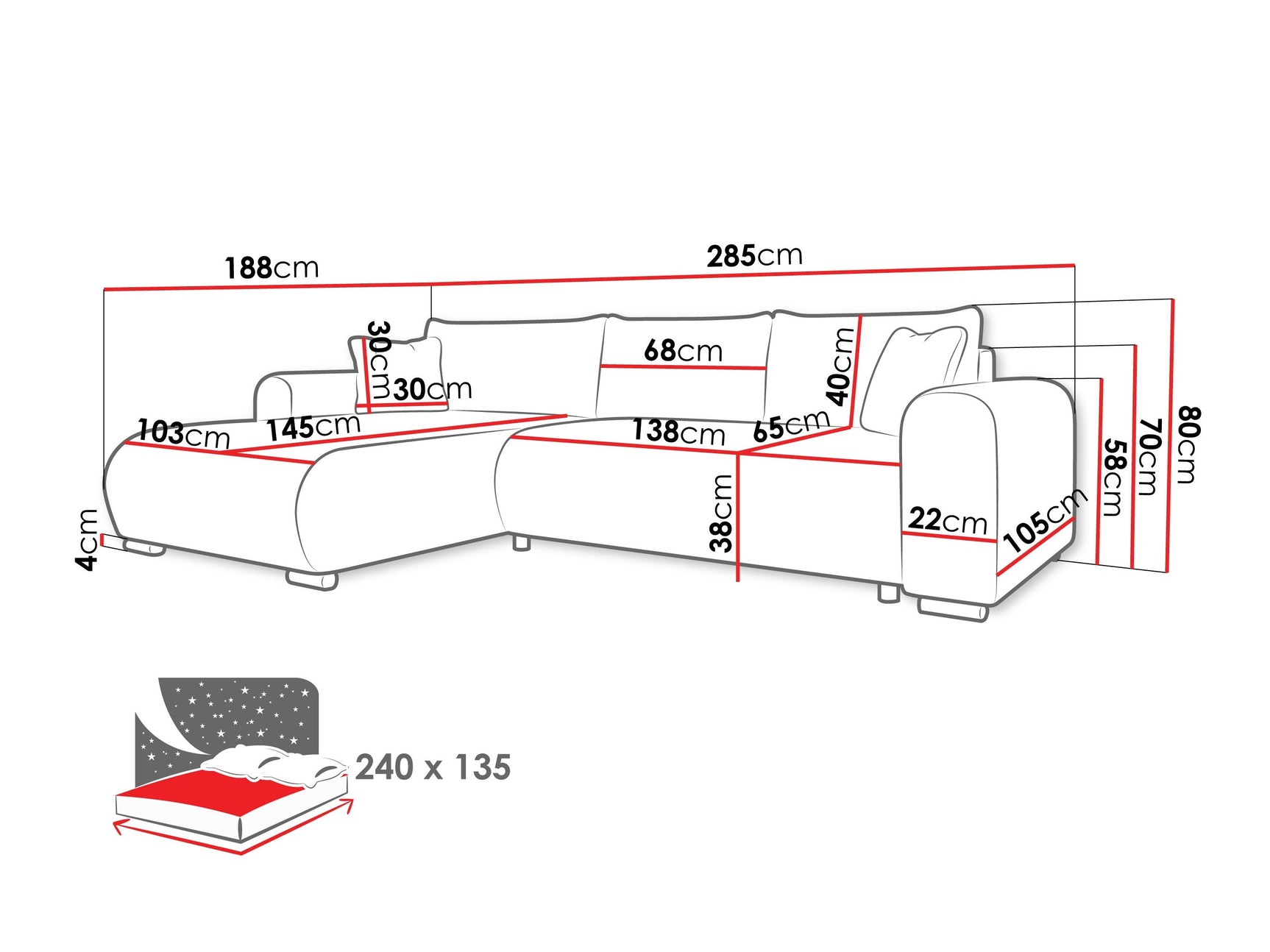 Hjørnesofa Comfivo 410
