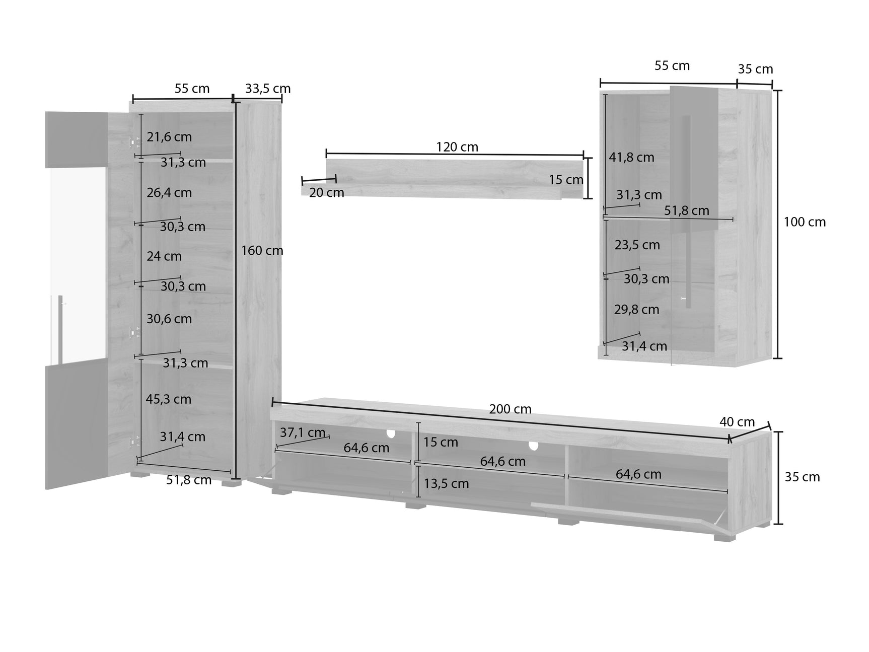 Stuemøbler-sæt Sorciro 105