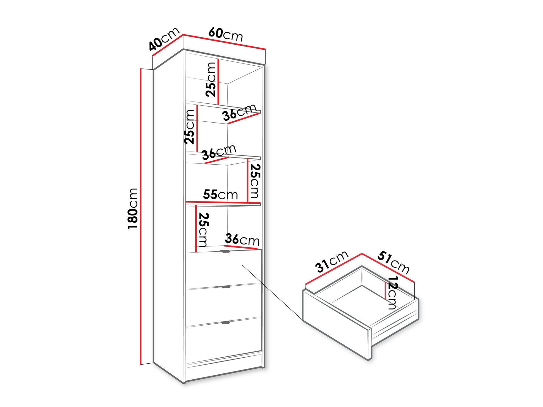 Reol Comfivo Larmire 116