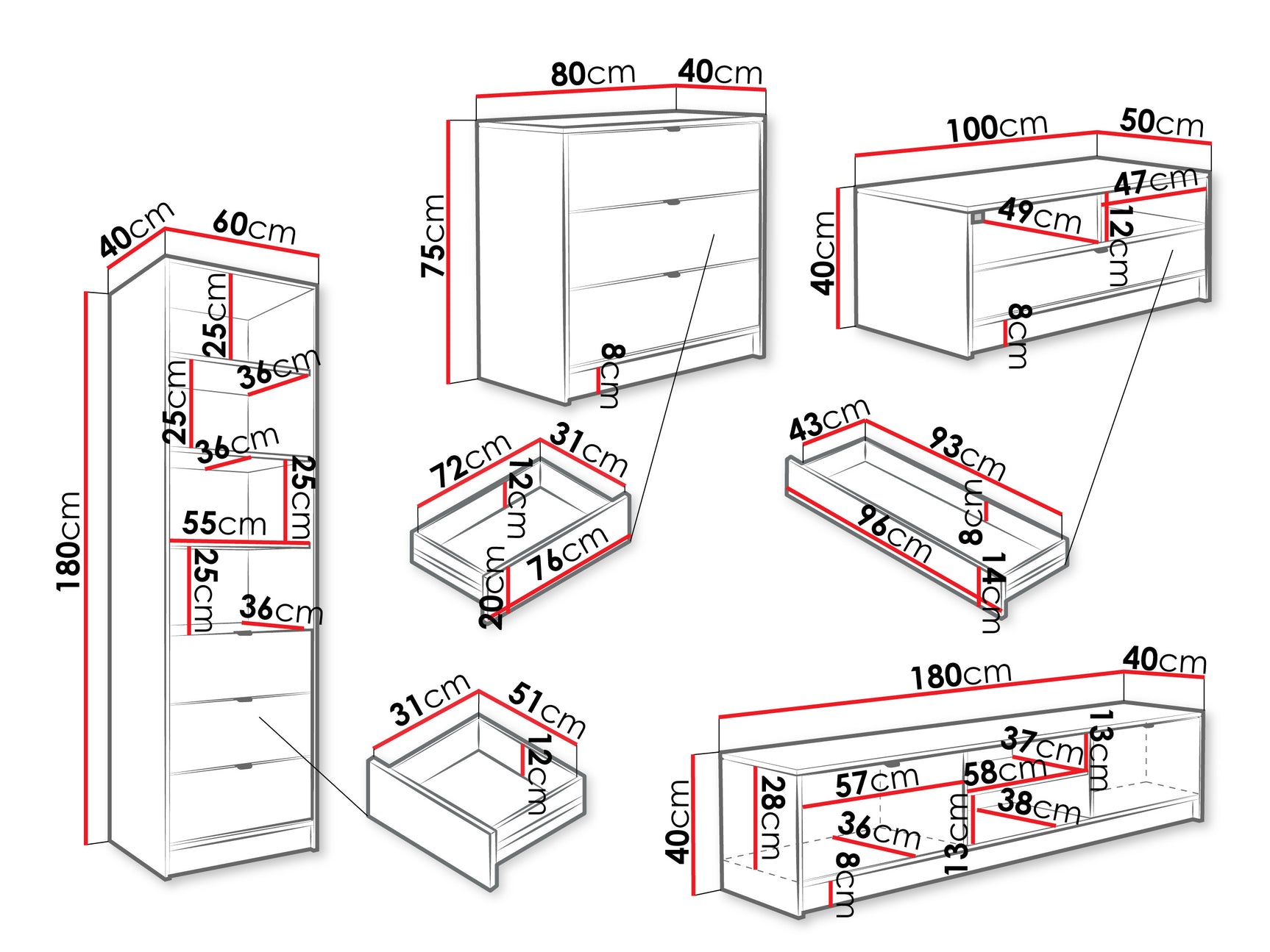 Stuemøbler-sæt Comfivo Larmire 118