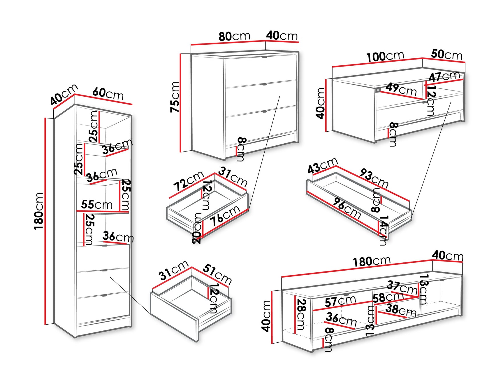 Stuemøbler-sæt Comfivo Larmire 118