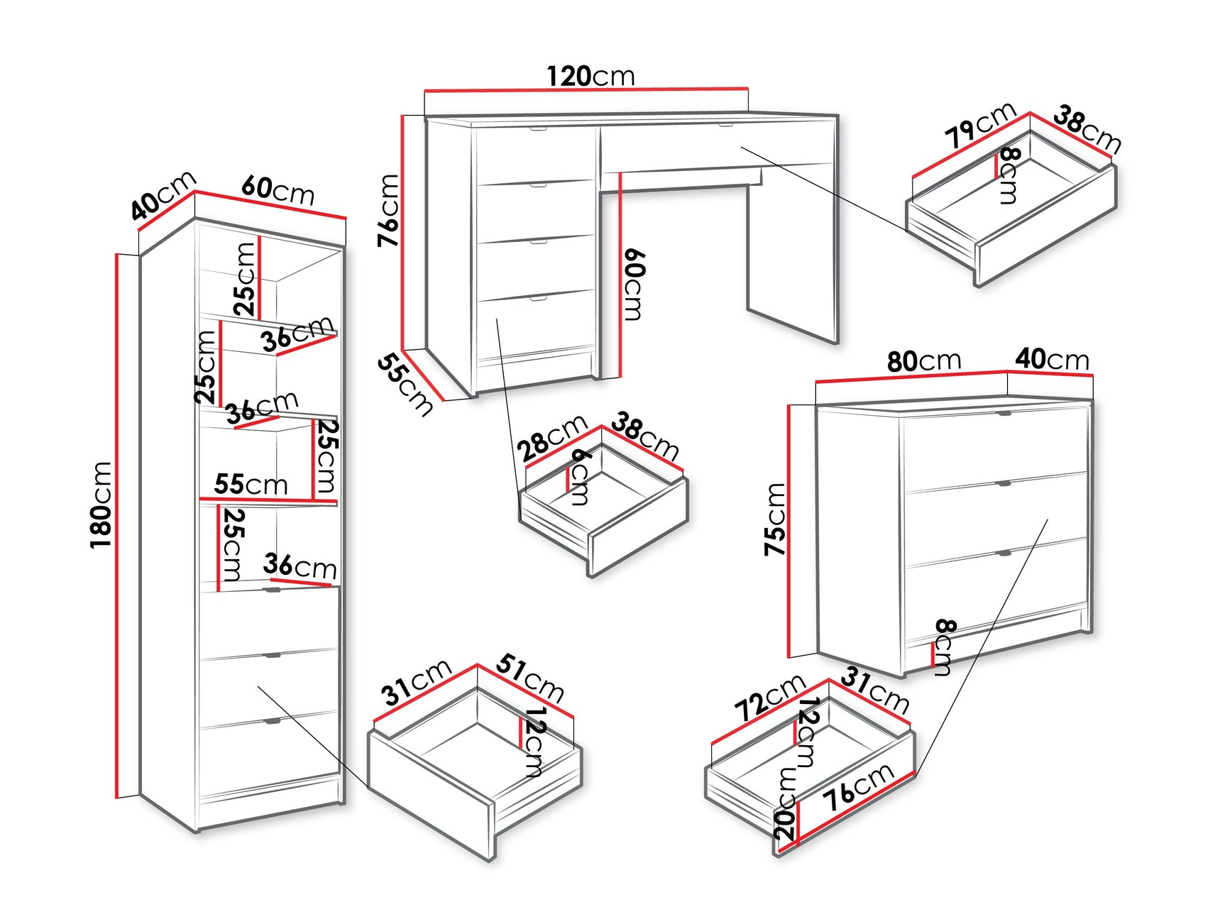 Kontorsæt Comfivo Larmire 120