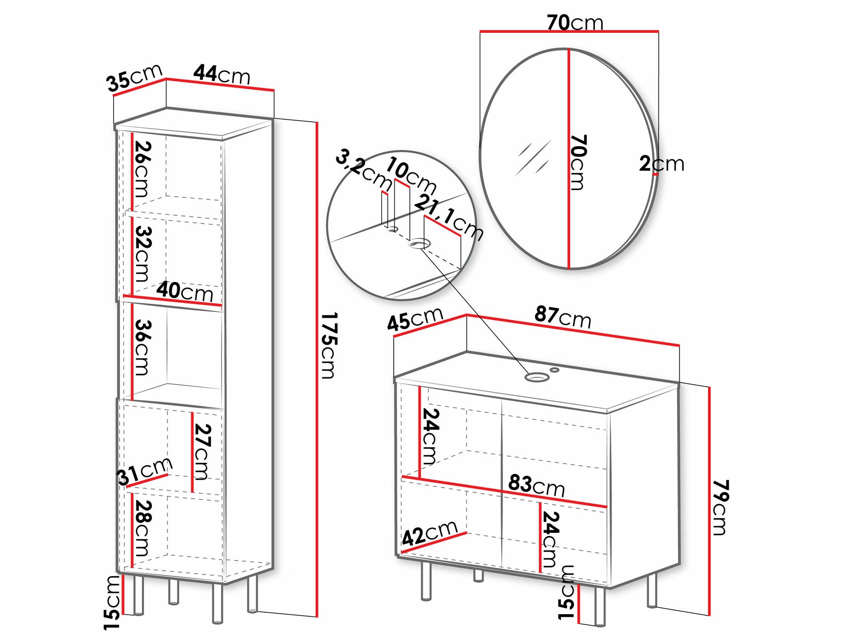 Badeværelses-sæt Virdomi 111 4085350