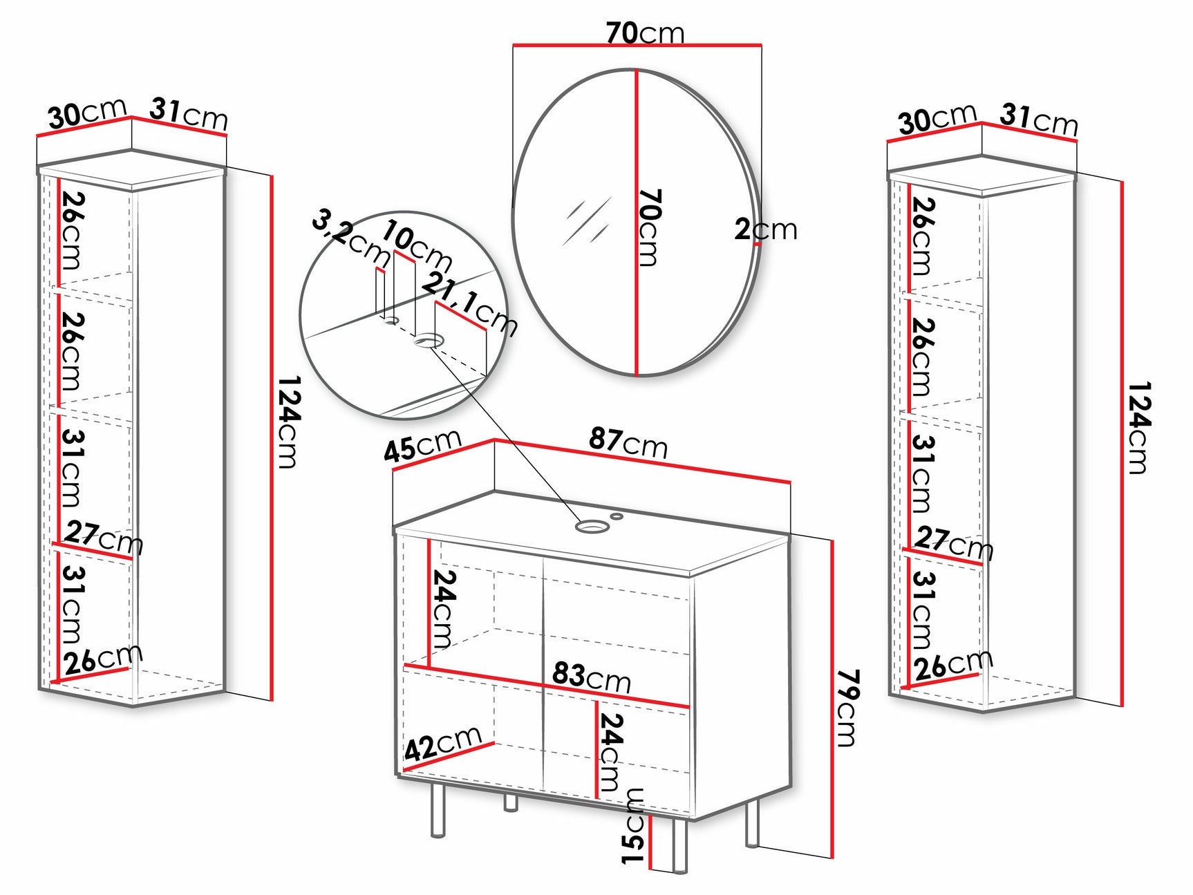 Badeværelses-sæt Virdomi 112 4085353
