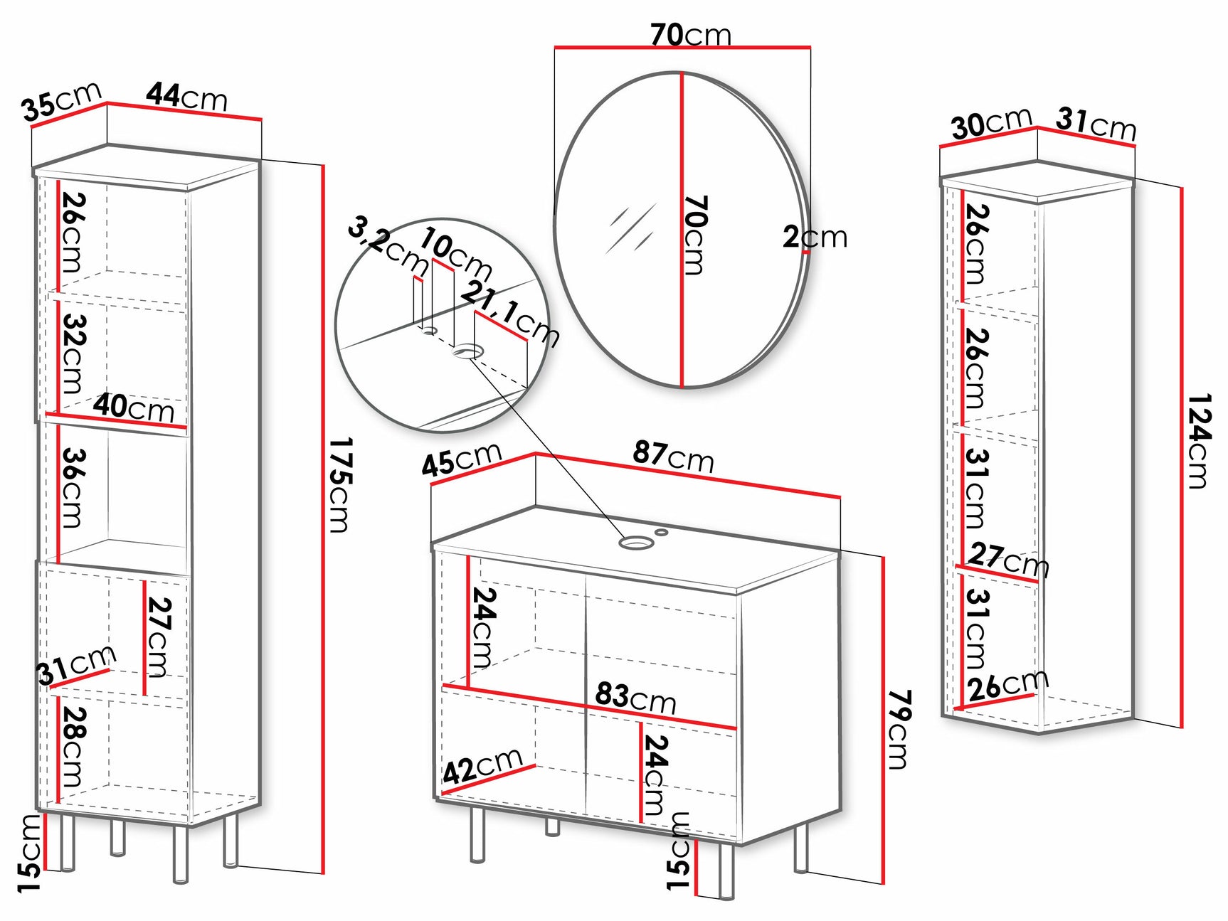 Badeværelses-sæt Virdomi 113 4085361