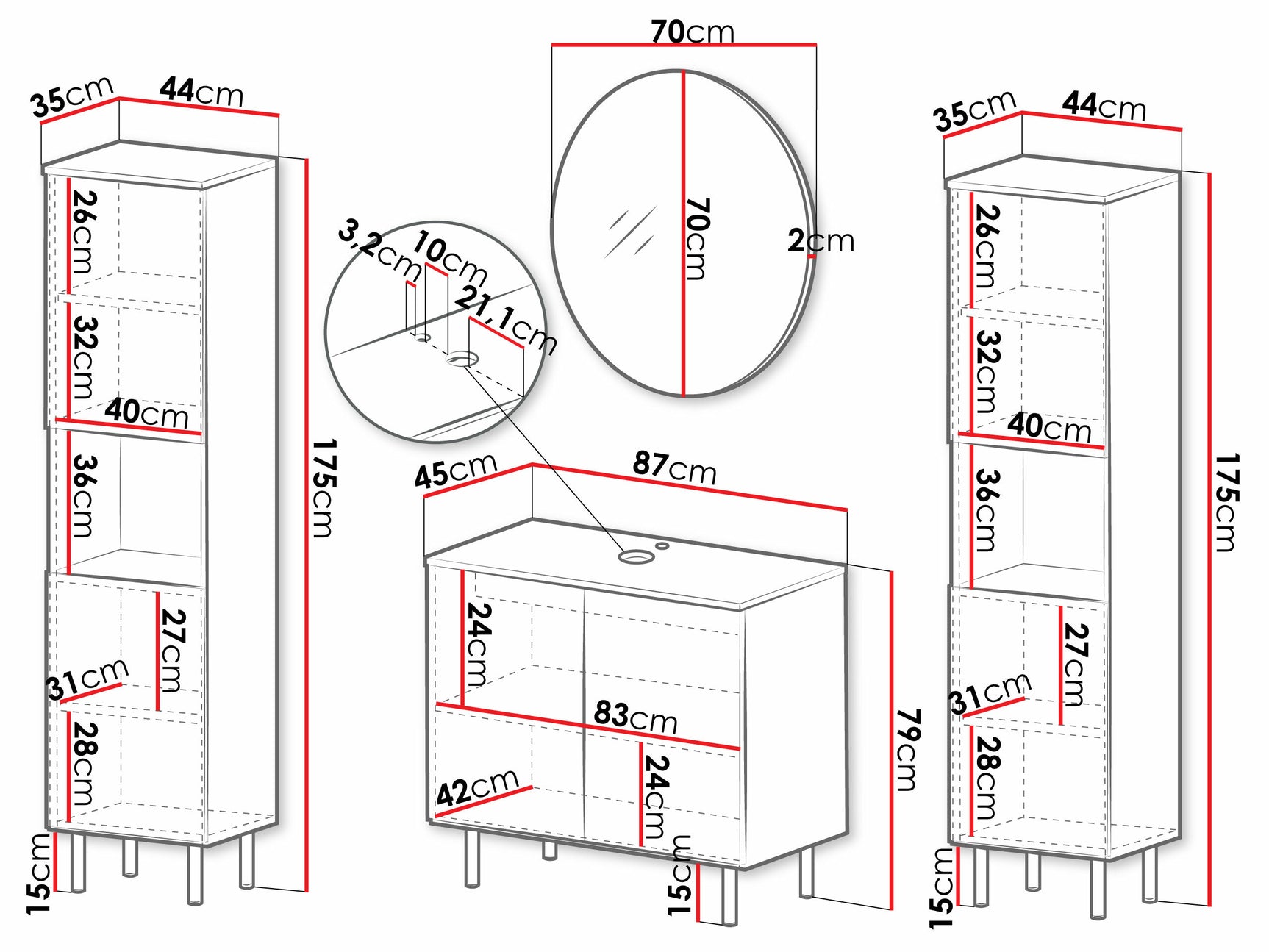 Badeværelses-sæt Virdomi 114 4085363