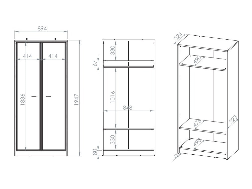 Garderobeskab Avibale 100
