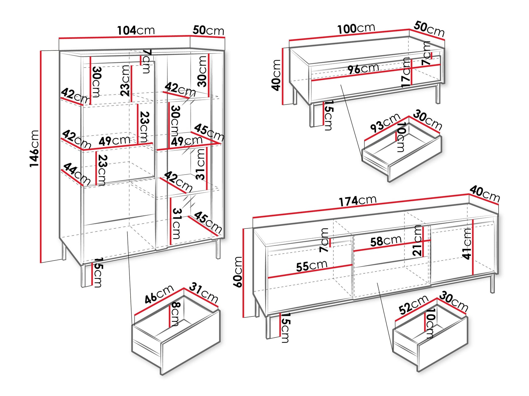 Stuemøbler-sæt Comfivo Delruva 111