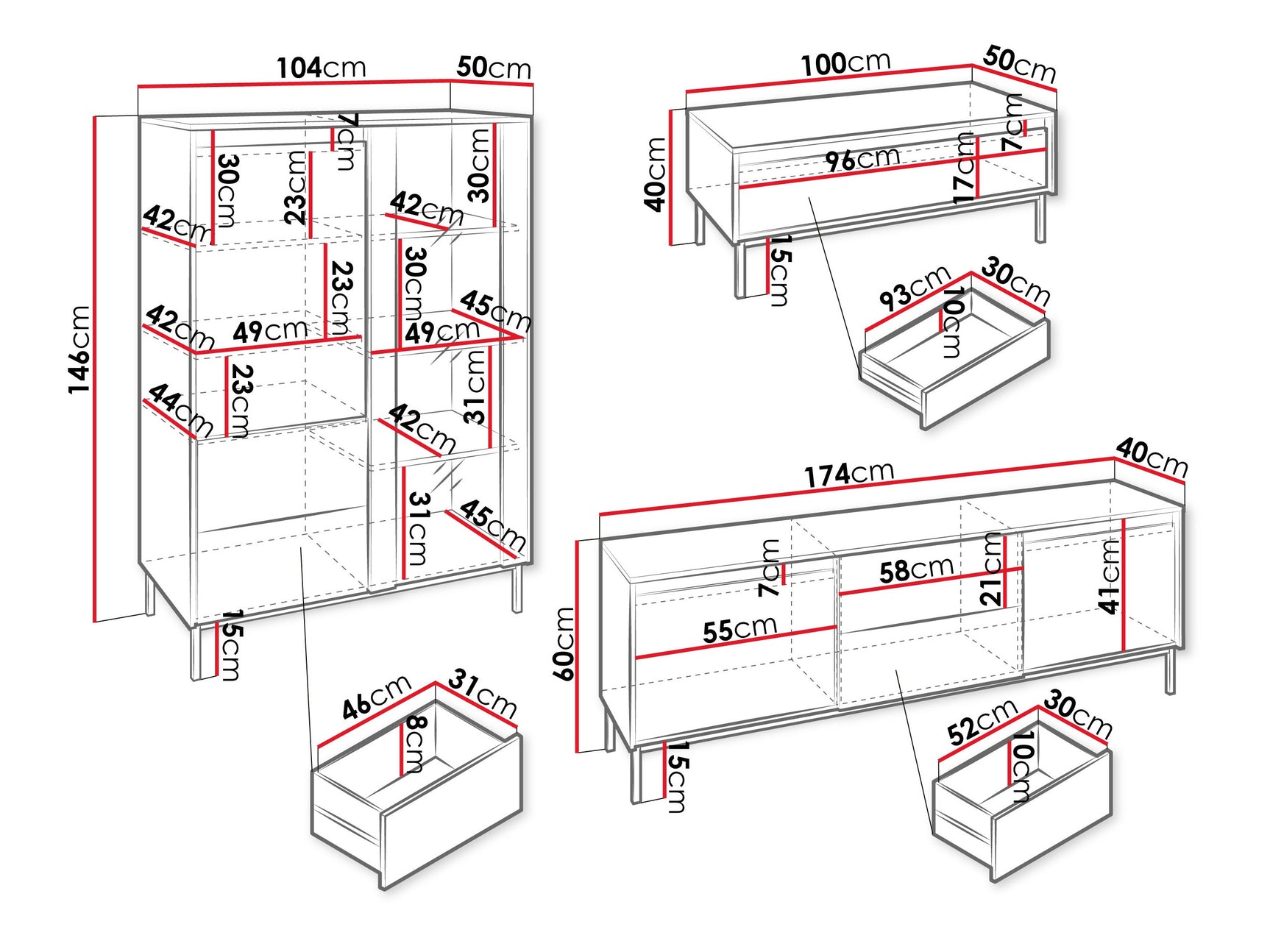 Stuemøbler-sæt Comfivo Delruva 111