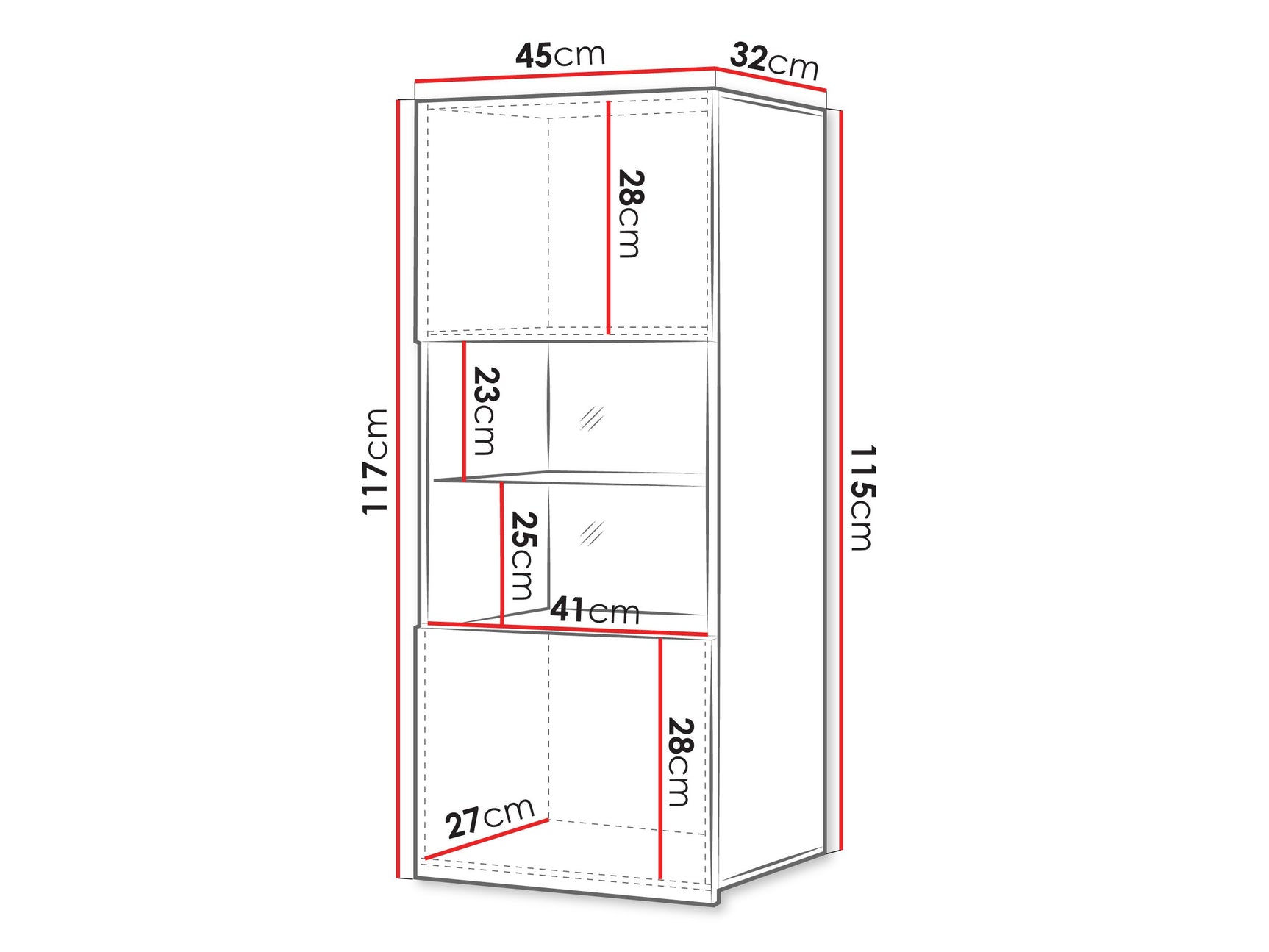 Vægskab Tivdalu 102