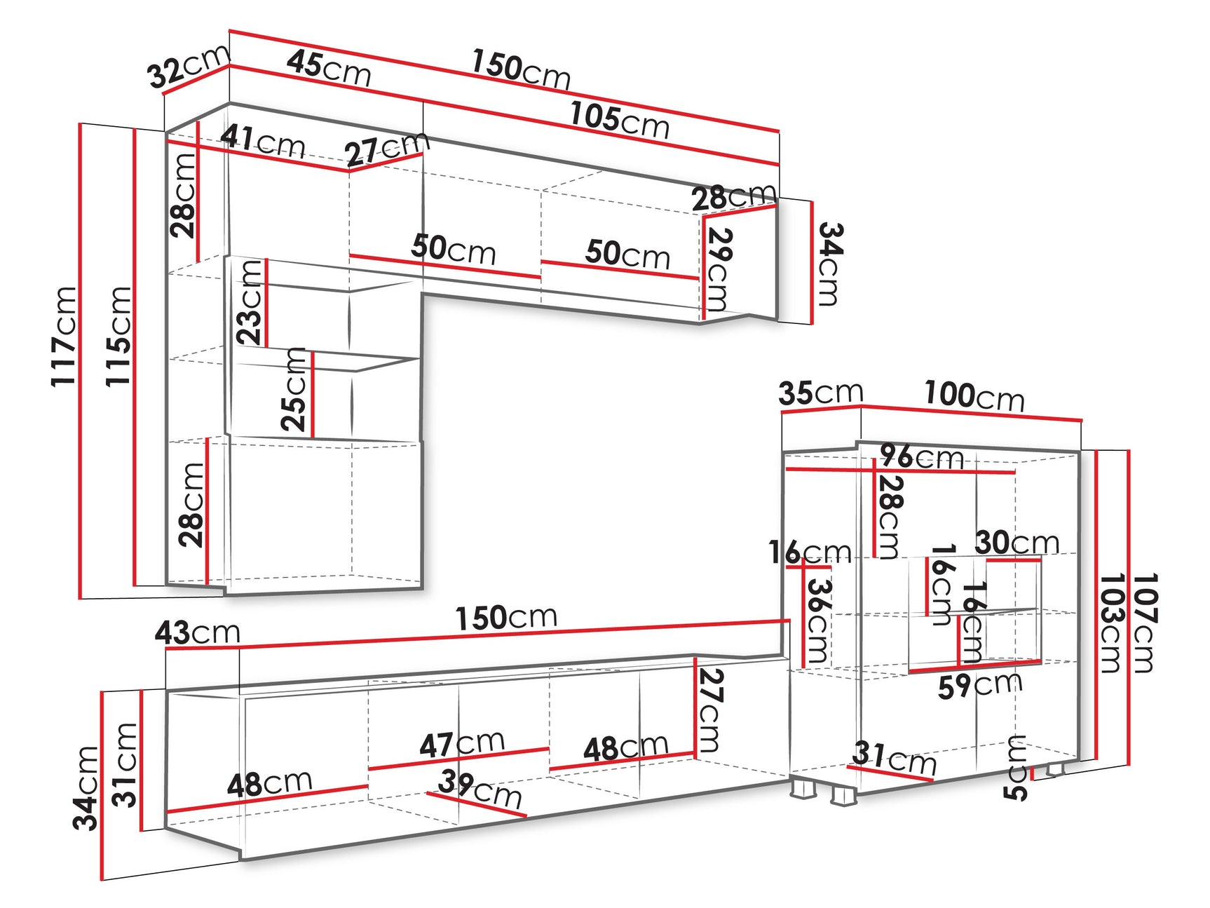 Stuemøbler-sæt Tivdalu 107