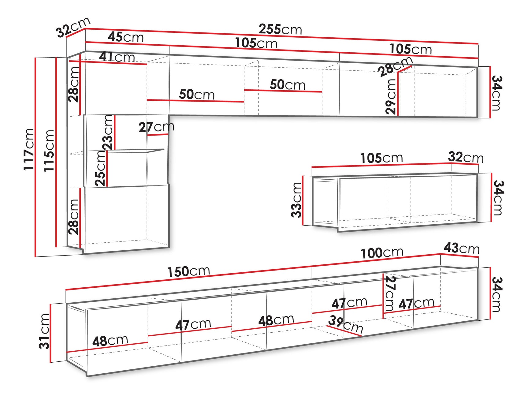 Stuemøbler-sæt Tivdalu 108