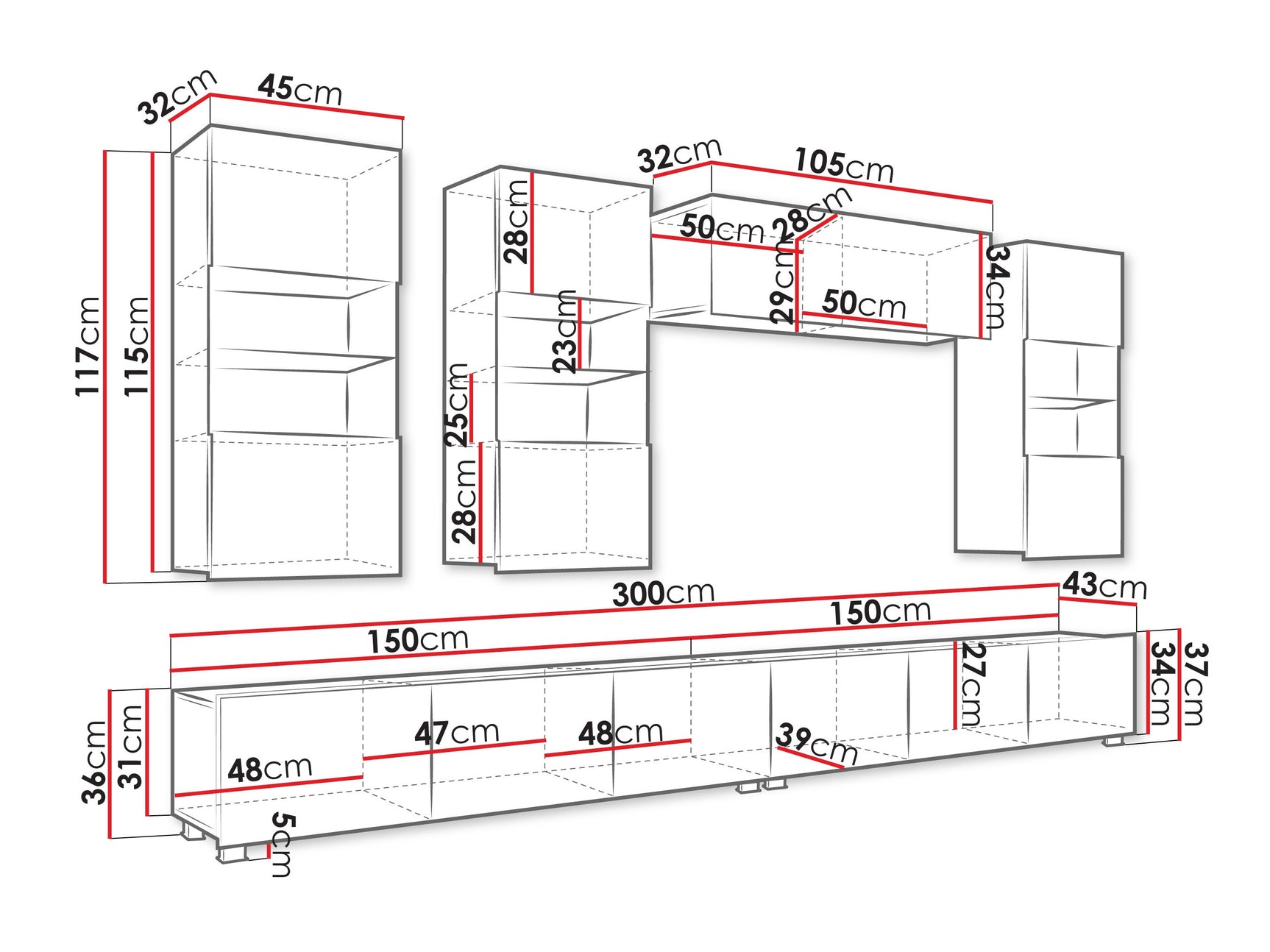 Stuemøbler-sæt Tivdalu 109