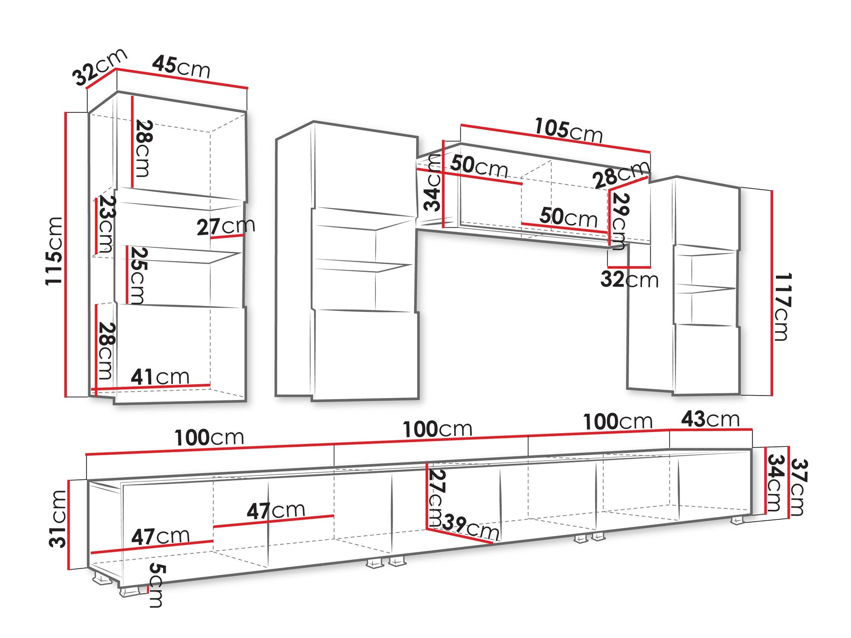 Stuemøbler-sæt Tivdalu 121