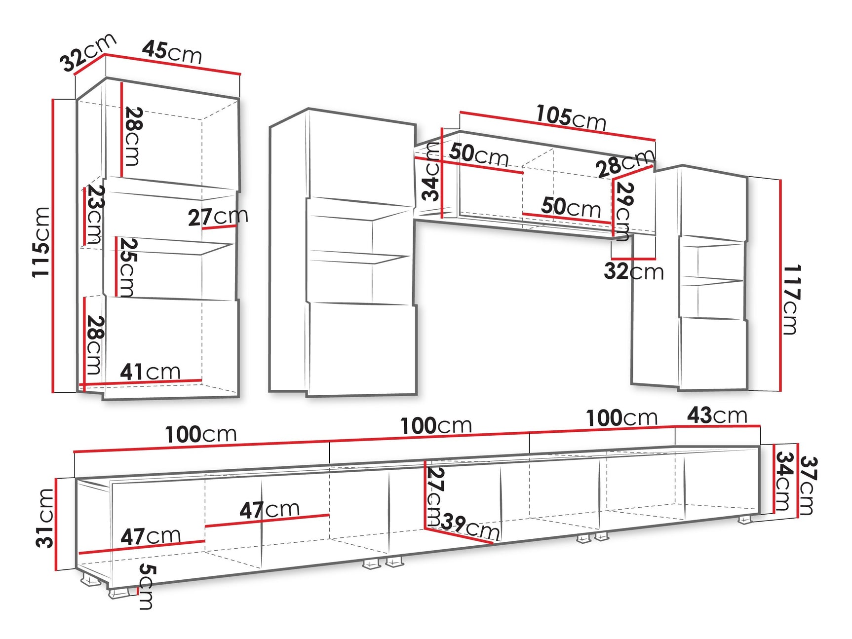 Stuemøbler-sæt Tivdalu 121