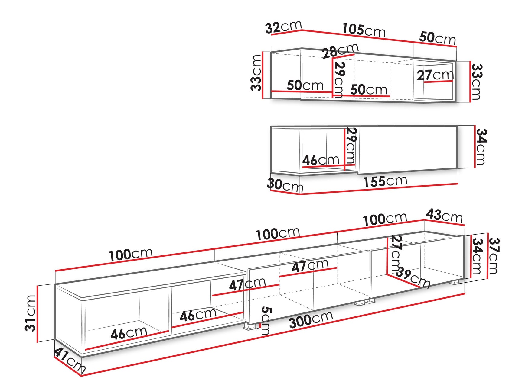 Stuemøbler-sæt Tivdalu 145