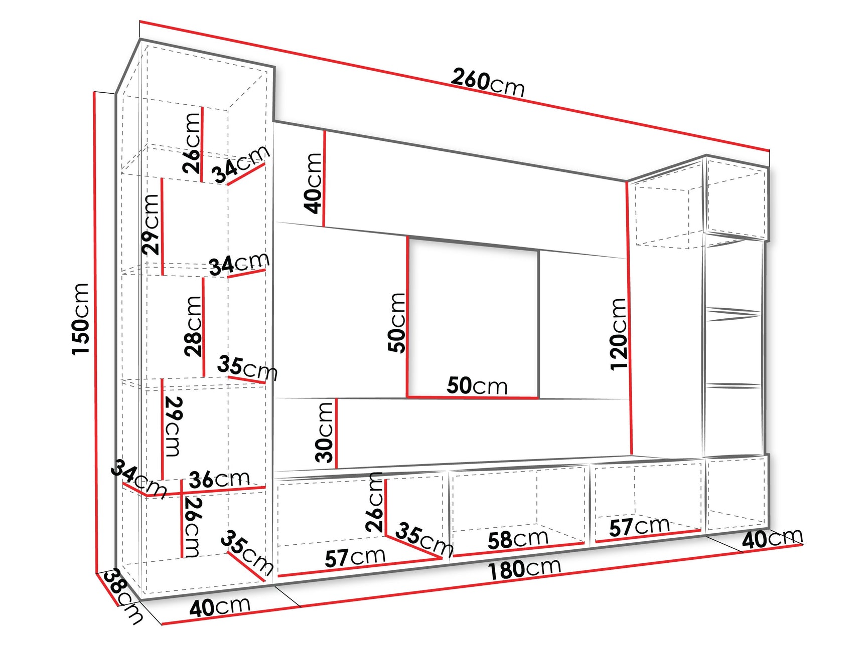 Stuemøbler-sæt Comfivo 450