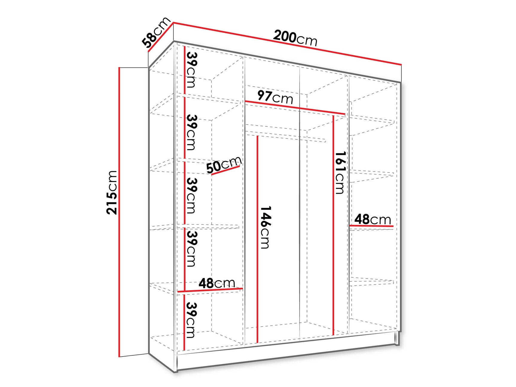 Garderobeskab Atlanta 176
