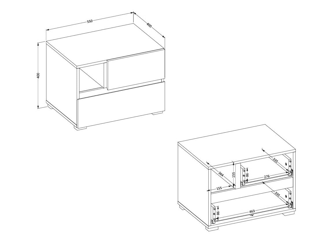 Sengebord Alfere 120