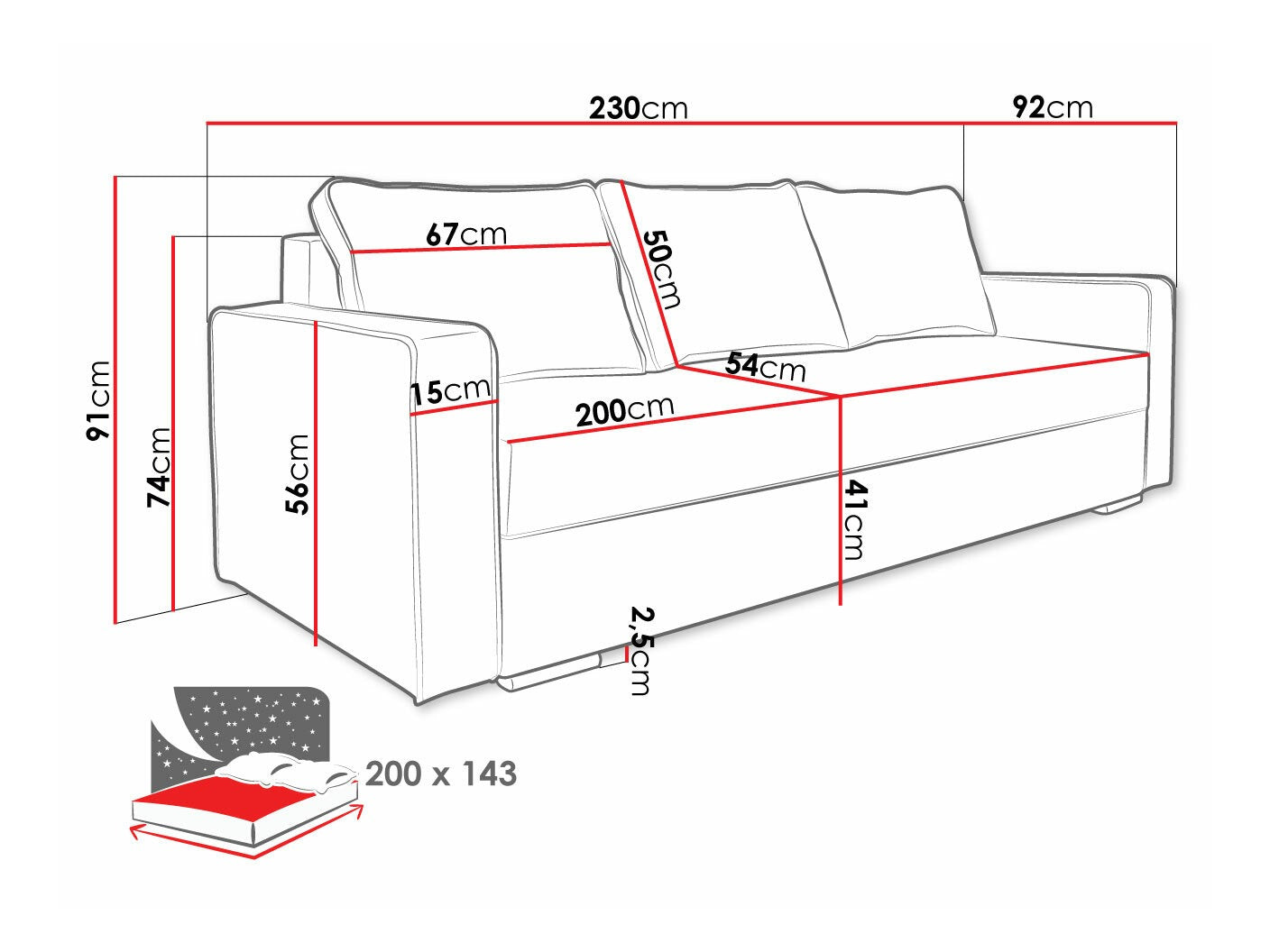 Sovesofa Decatur 101 4090847