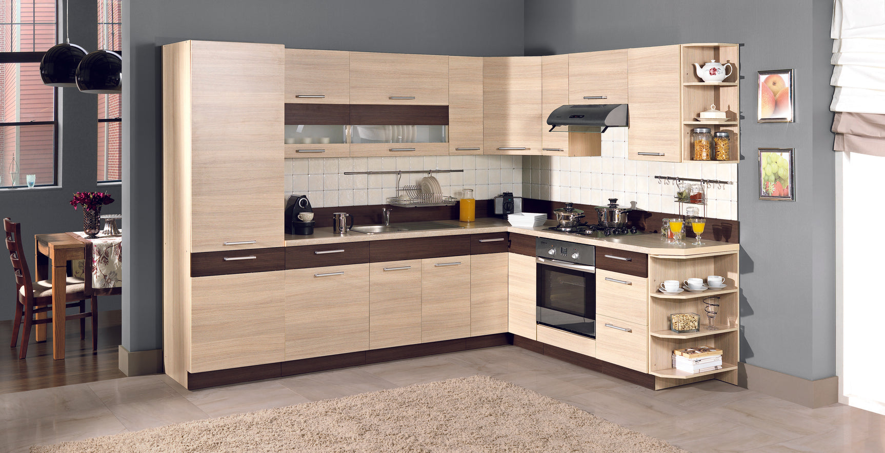 Modulopbygget køkkensæt Mode Light 129 4094594