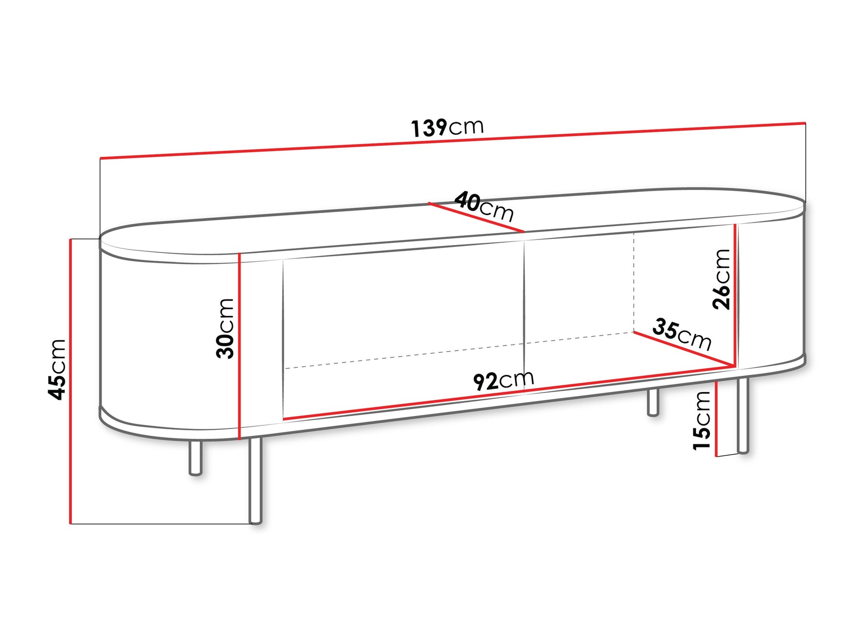 TV-bord Comfivo Livtena 102