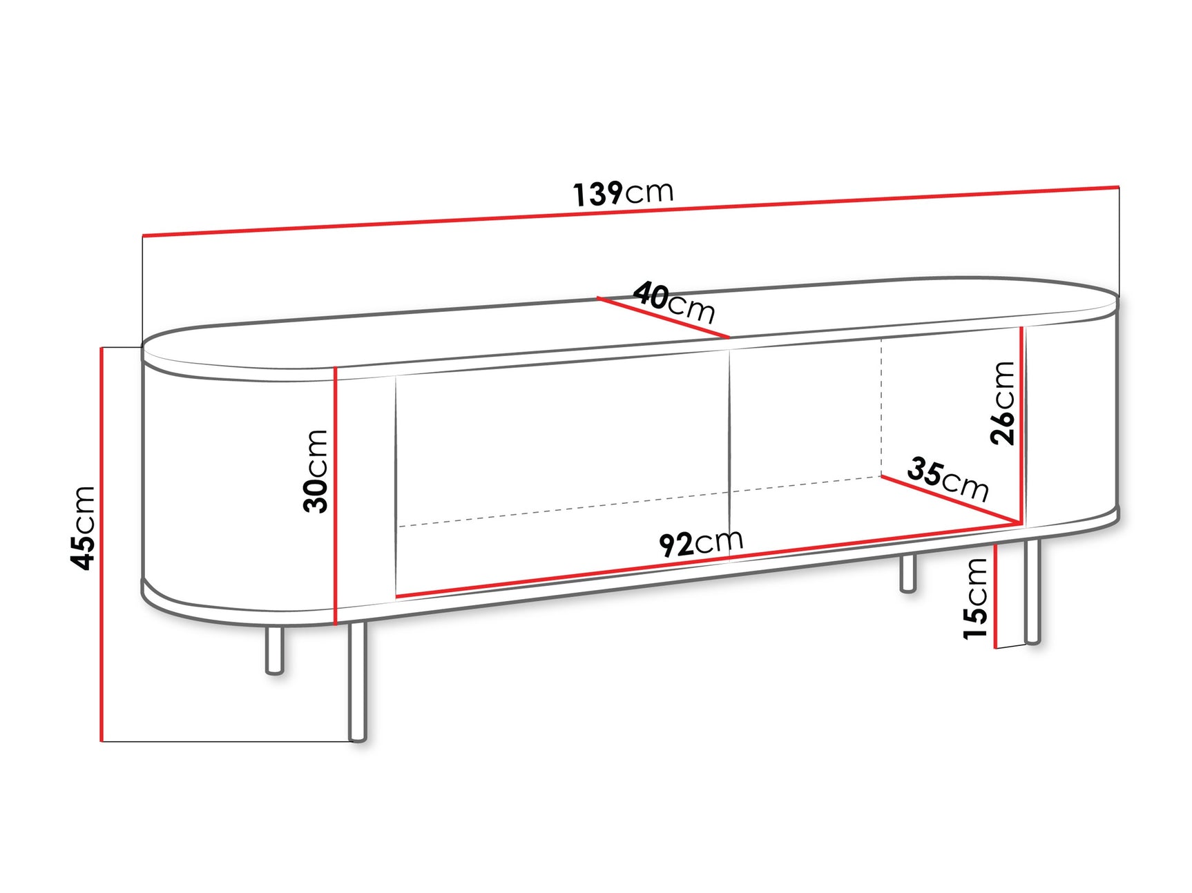 TV-bord Comfivo Livtena 102