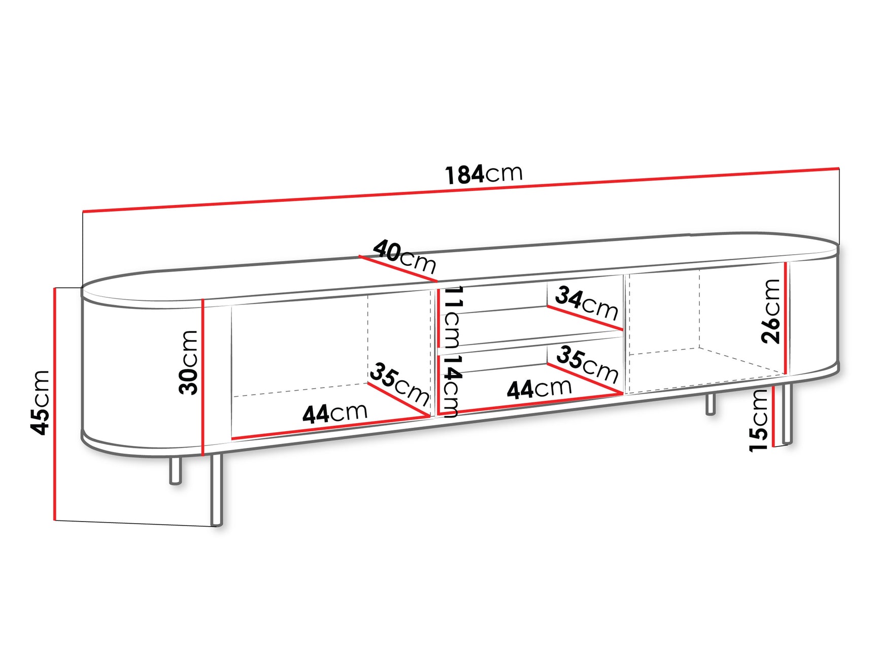 TV-bord Comfivo Livtena 103