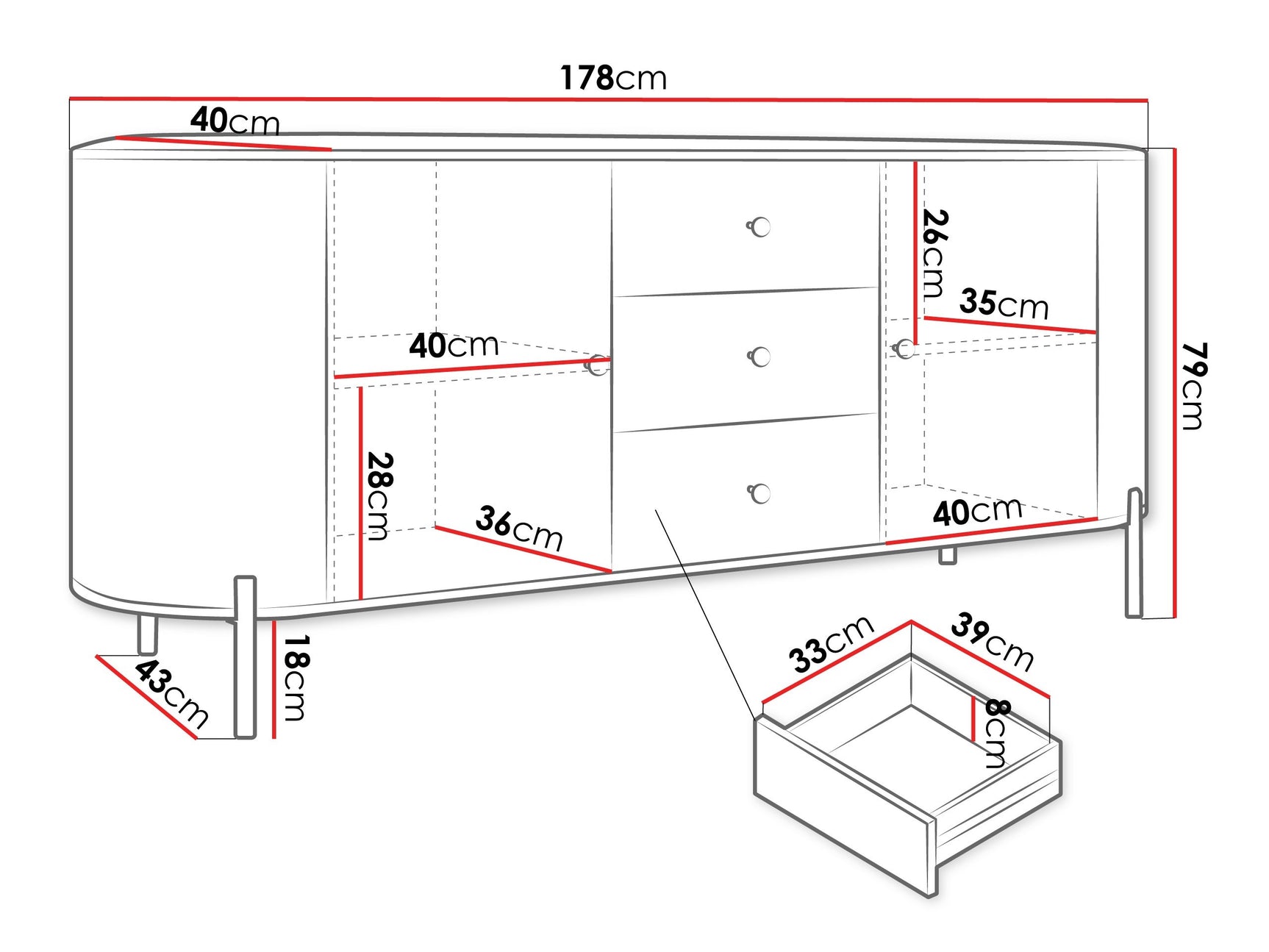 Kommode Comfivo Mirsoni 101