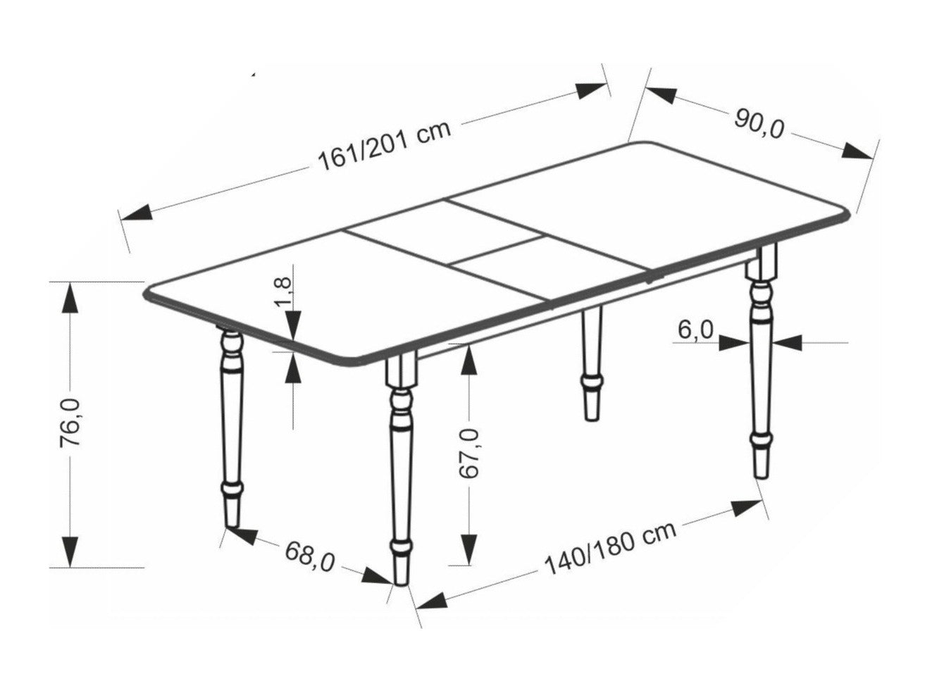 Spisestue-sæt Houston 1988