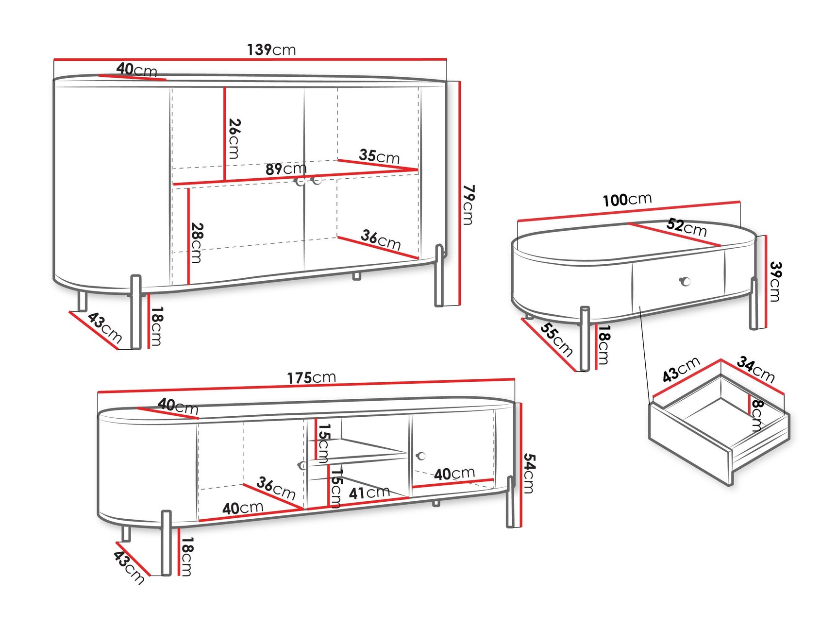 Stuemøbler-sæt Comfivo Mirsoni 104
