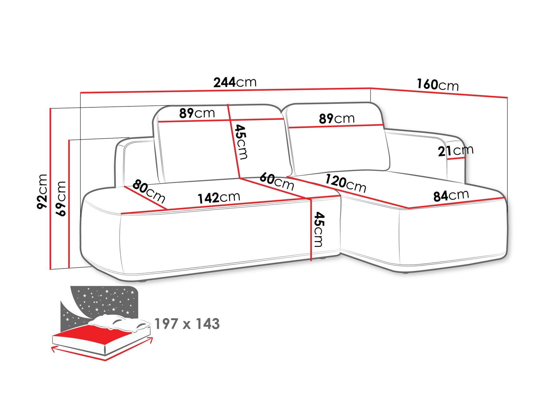 Hjørnesofa ComfiDream 203