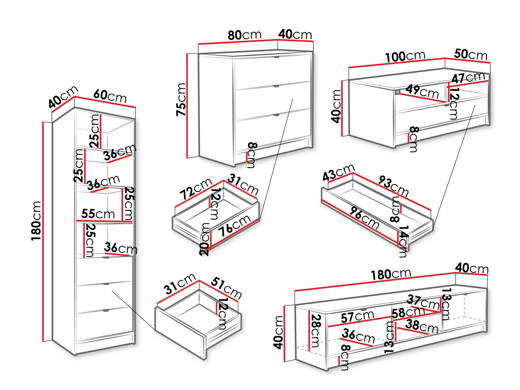 Stuemøbler-sæt Comfivo Larmire 118