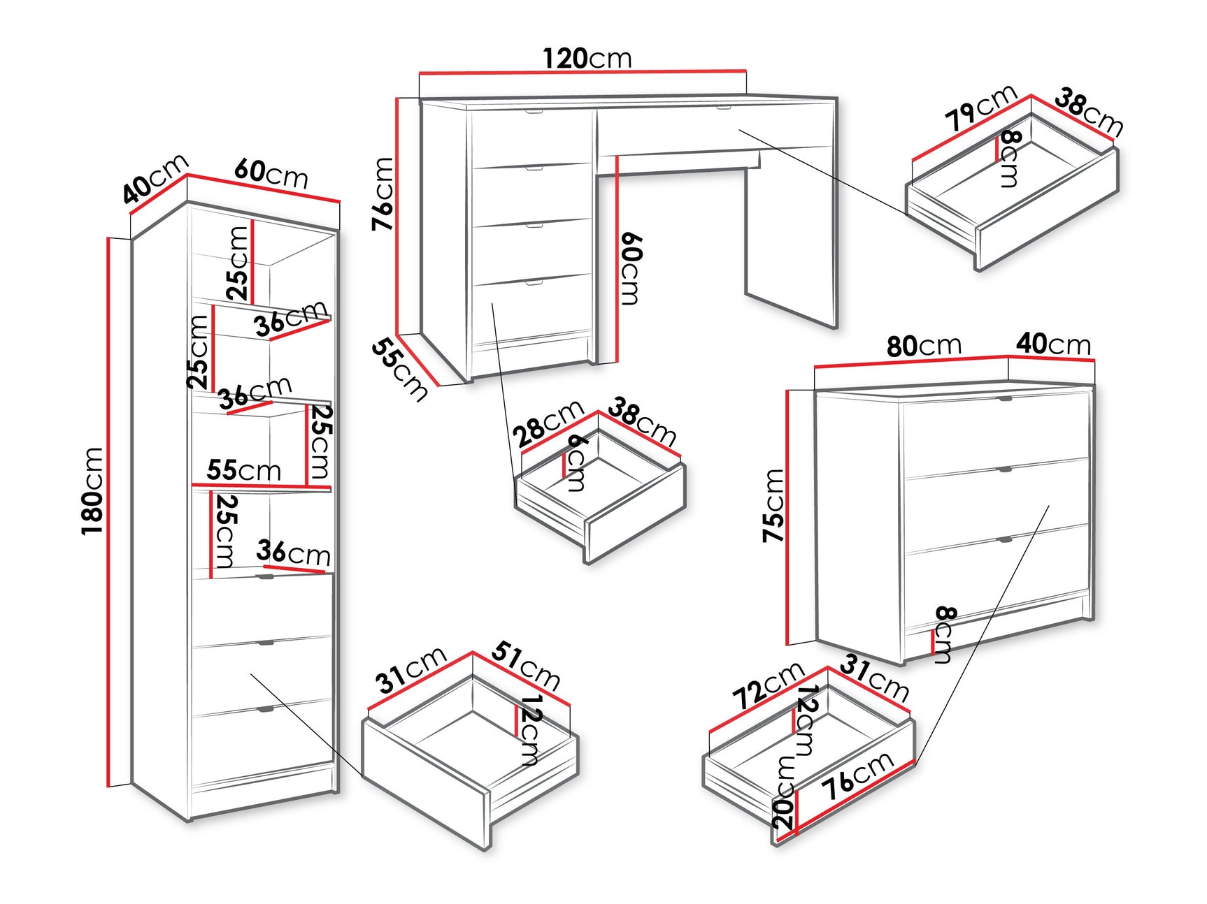 Kontorsæt Comfivo Larmire 120